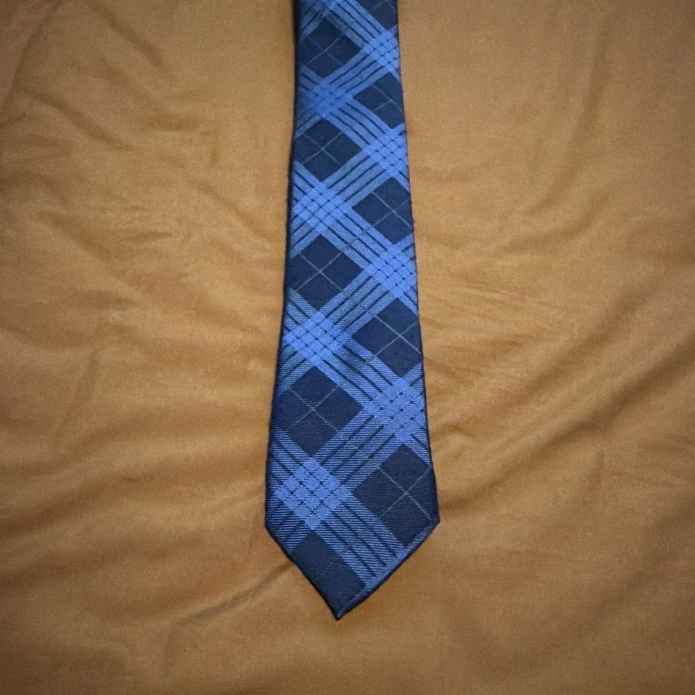 Ralph Lauren Blue Plaid Men's Necktie !